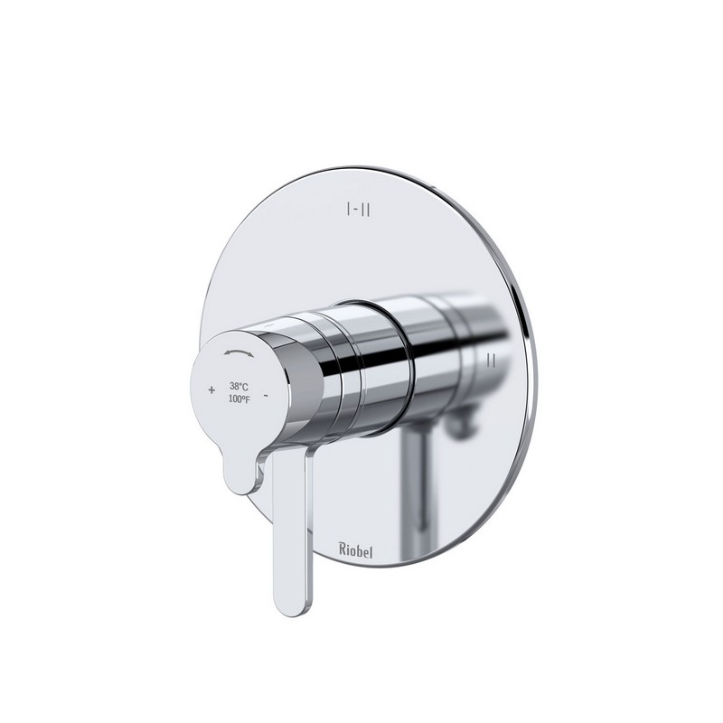 RIOBEL TNB23 NIBI 4 1/4 INCH WALL MOUNTED THERMOSTATIC AND PRESSURE BALANCE TRIM WITH THREE FUNCTIONS