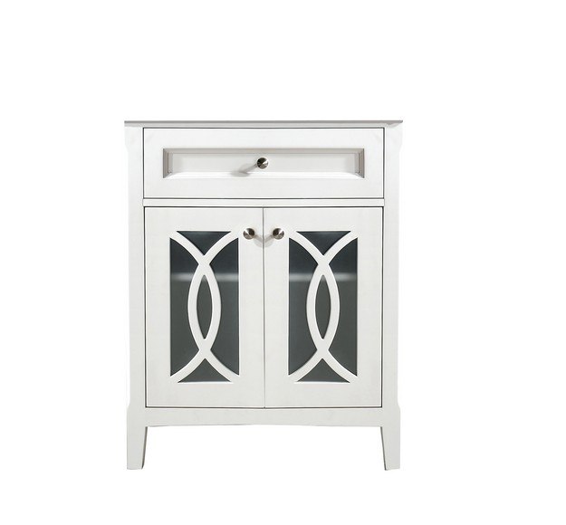 DAWN AACC302134-01 30 INCH FREE STANDING SOLID WOOD FRAMED VANITY CABINET IN WHITE