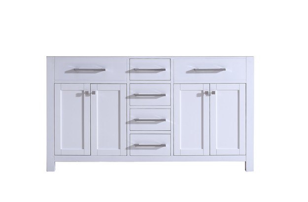DAWN AAMC602135-01 59 INCH FREE STANDING SOLID WOOD FRAMED CABINET IN PURE WHITE
