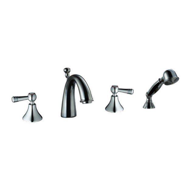 DAWN DS12 2119C TUB FILLER WITH PERSONAL HANDSHOWER AND LEVER HANDLES IN CHROME