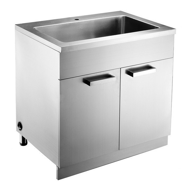 DAWN SSC3036 STAINLESS STEEL SINK BASE CABINET WITH BUILT-IN GARBAGE CAN