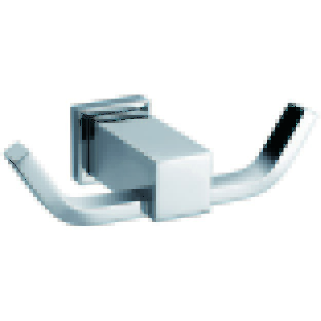 DAWN 8204-01 SQUARE SERIES DOUBLE ROBE HOOK IN CHROME FINISH