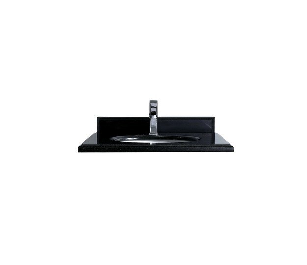 DAWN AACT302134-01 31 X 21 INCH BLACK GRANITE COUNTERTOP WITH SINGLE UNDERMOUNT CERAMIC SINK