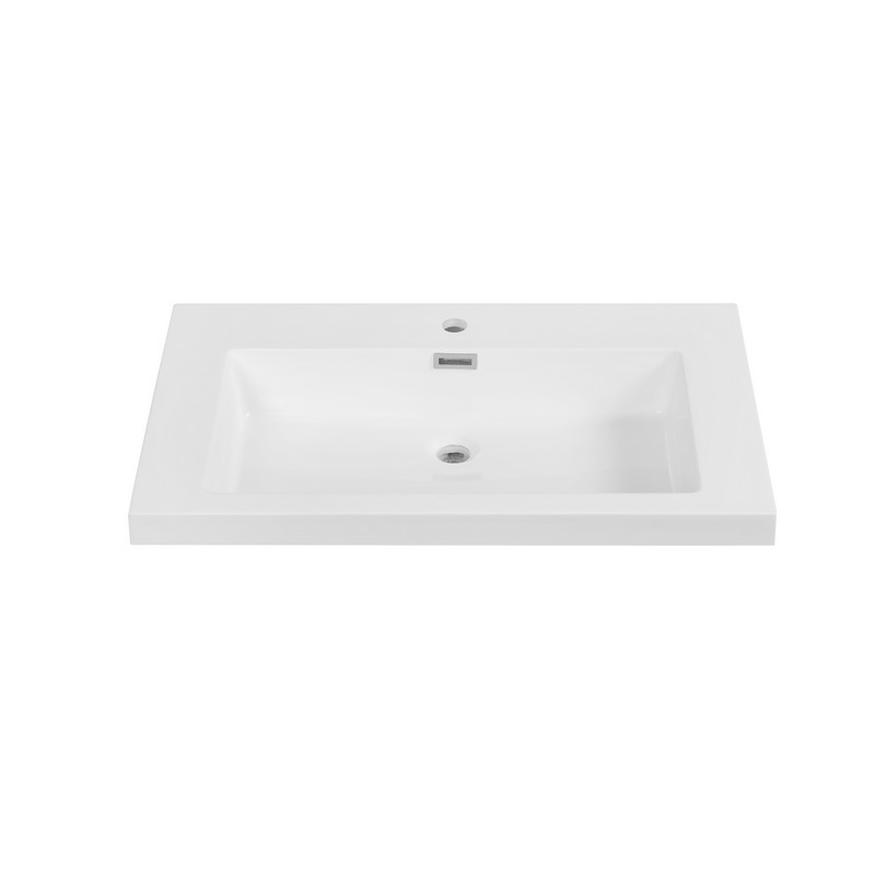 STREAMLINE K-0886-32 31 1/2 INCH SOLID SURFACE RESIN VANITY TOP - GLOSSY WHITE