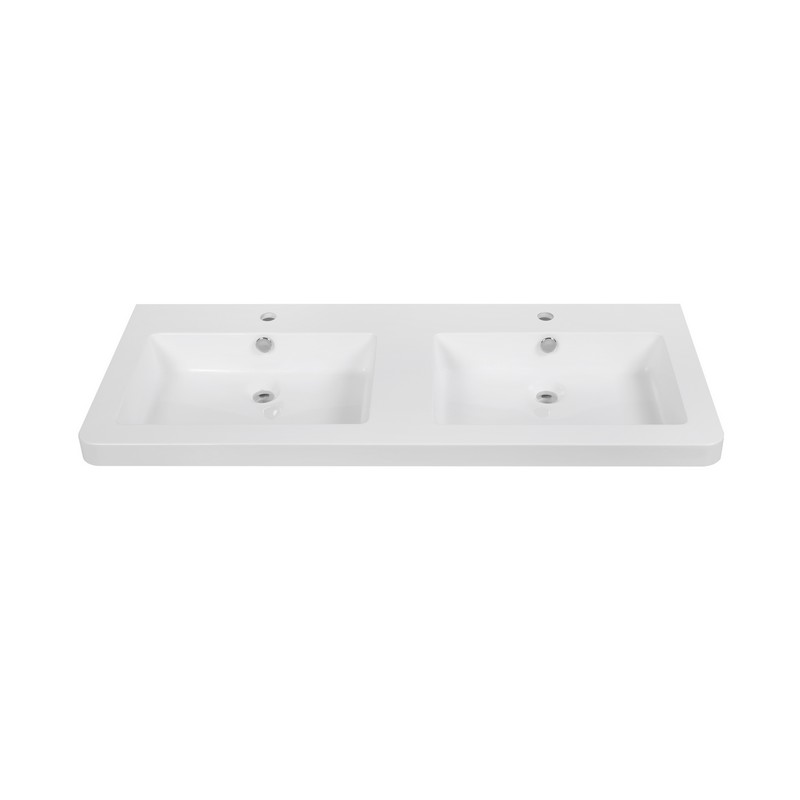 STREAMLINE K-0990-48 47 1/4 INCH SOLID SURFACE RESIN VANITY TOP - GLOSSY WHITE