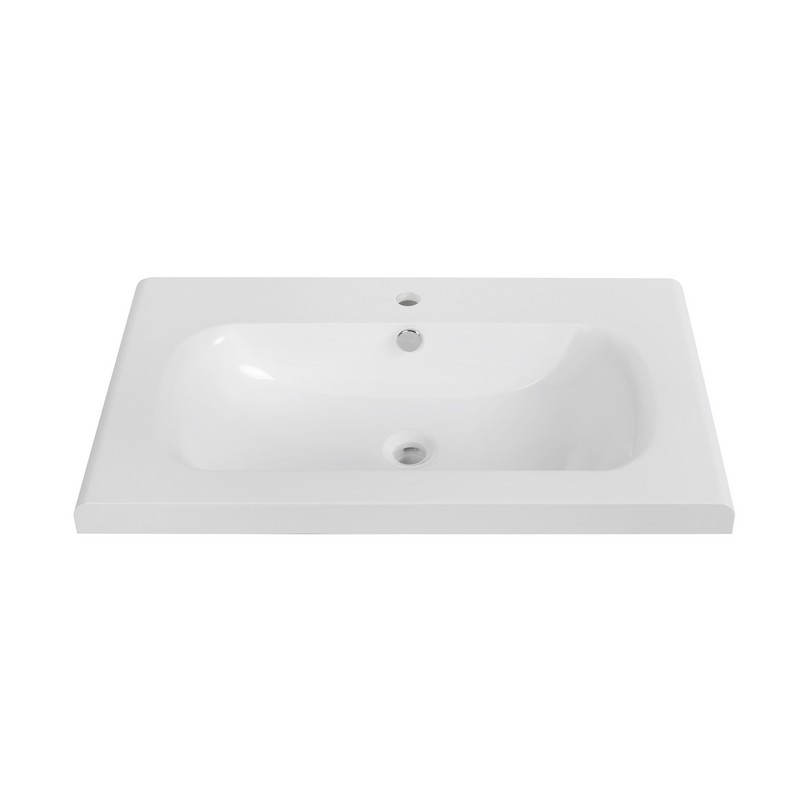 STREAMLINE K-1102-32 31 1/2 INCH SOLID SURFACE RESIN VANITY TOP - GLOSSY WHITE