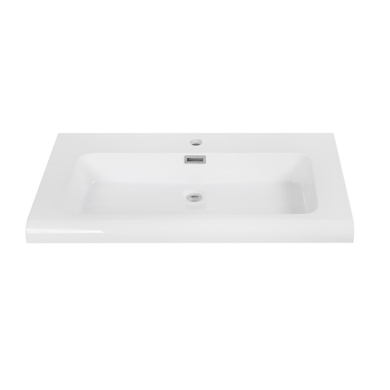 STREAMLINE K-1108-32 31 1/2 INCH SOLID SURFACE RESIN VANITY TOP - GLOSSY WHITE