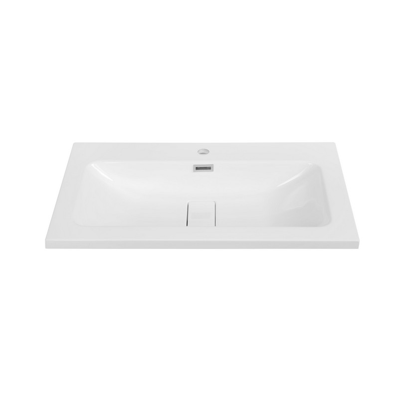 STREAMLINE K-1409-32 31 1/2 INCH SOLID SURFACE RESIN VANITY TOP - GLOSSY WHITE