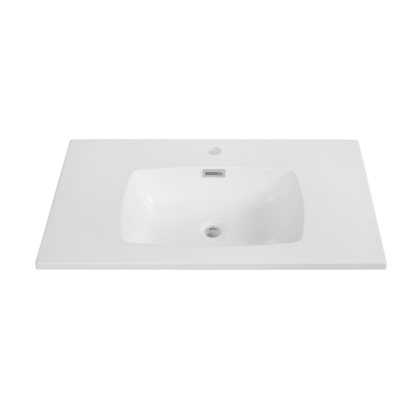 STREAMLINE K-1708-32 31 1/2 INCH SOLID SURFACE RESIN VANITY TOP - GLOSSY WHITE
