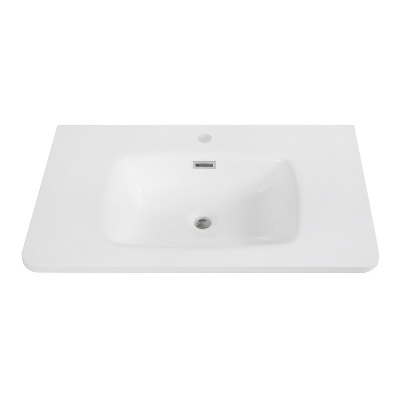STREAMLINE K-1710-32 31 1/2 INCH SOLID SURFACE RESIN VANITY TOP - GLOSSY WHITE