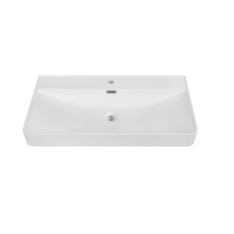 STREAMLINE K-1711-35 35 3/8 INCH SOLID SURFACE RESIN VANITY TOP - GLOSSY WHITE