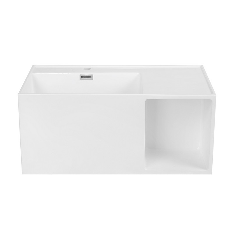 STREAMLINE K-1743-32 31 1/2 INCH SOLID SURFACE RESIN WALL HUNG BATHROOM SINK - GLOSSY WHITE