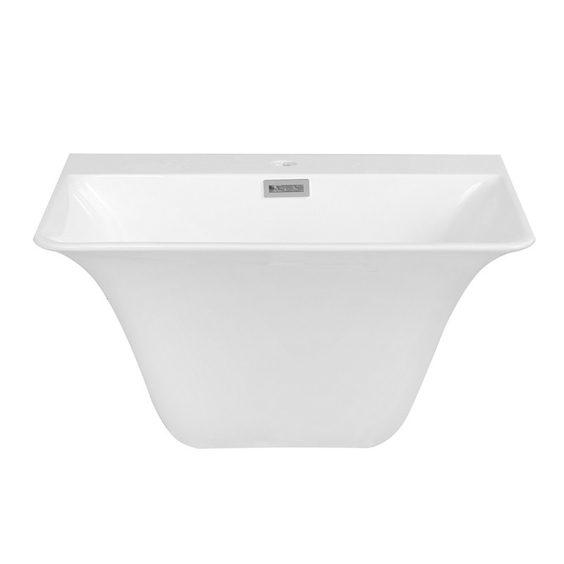 STREAMLINE K-1855-24 23 5/8 INCH SOLID SURFACE RESIN WALL HUNG BATHROOM SINK - GLOSSY WHITE