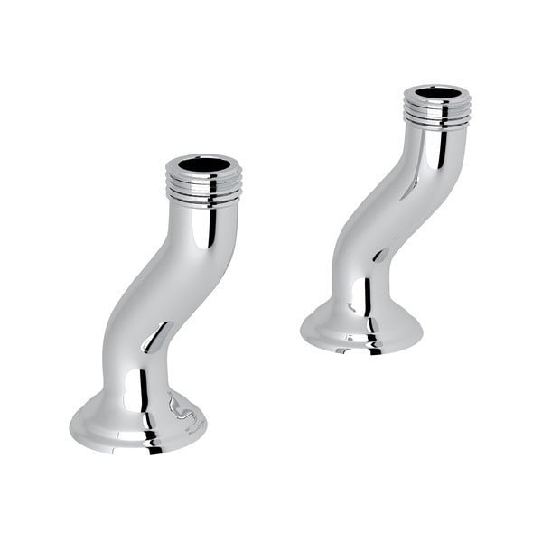 ROHL U.6387 PERRIN & ROWE PAIR OF DECK PILLAR UNIONS