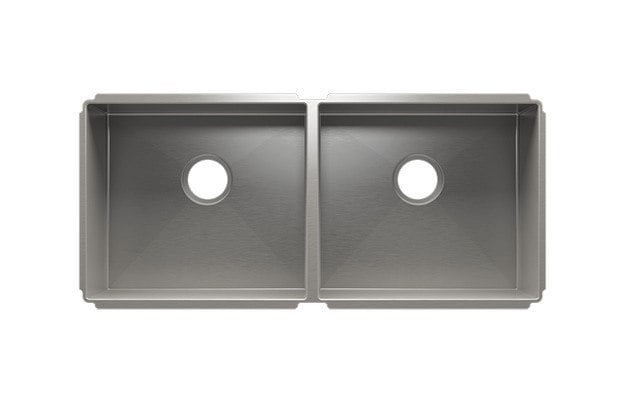 JULIEN 003963 J7 38 1/2 * 17 1/2 * 8 UNDERMOUNT DOUBLE BOWL STAINLESS STEEL KITCHEN SINK