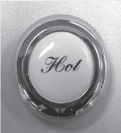 ROHL C7673PH ITALIAN KITCHEN AND BATH PRESSURE FIT COVER CAP WITH ''HOT" IN SCRIPT