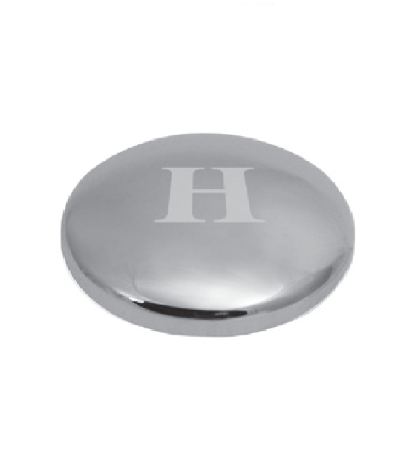 ROHL C7674PH ITALIAN KITCHEN AND BATH CROSS HANDLE AND FIVE SPOKE HANDLE PRESSURE FIT SCREW COVER CAP WITH "H" FOR HOT INDICATOR