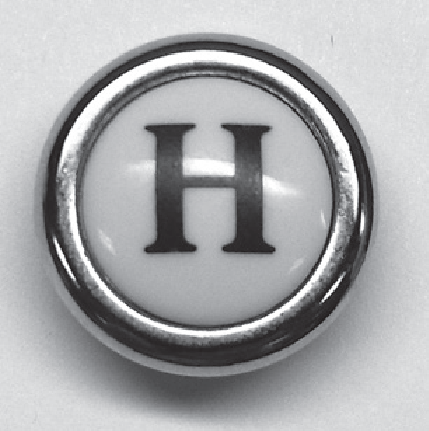 ROHL C7698PH PRESSURE FIT PORCELAIN COVER CAP WITH THE LETTER "H" IN SCRIPT
