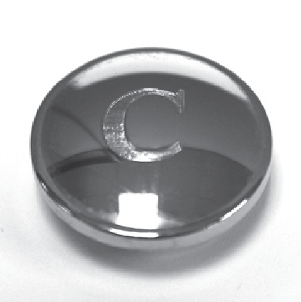 ROHL C7699/1C ITALIAN KITCHEN AND BATH ALL METAL PRESSURE FIT COVER CAP WITH LETTER "C" IN SCRIPT