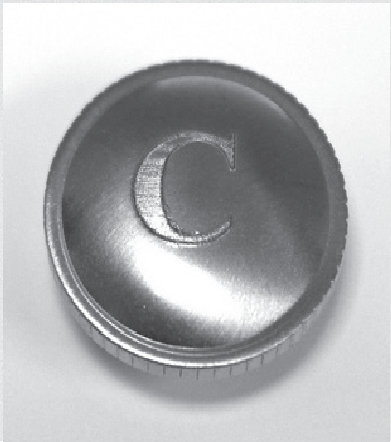 ROHL C7699C THREADED ALL METAL SCREW COVER CAP WITH THE LETTER "C" FOR COLD TO LEVER HANDLES