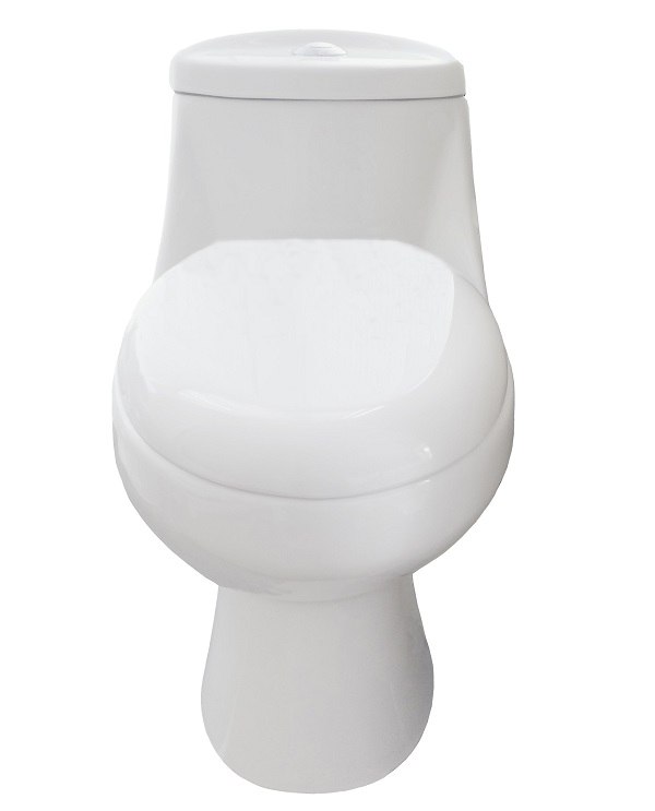 EVIVA EVTL534 SLEEK ELONGATED COTTON WHITE ONE PIECE TOILET WITH SOFT CLOSING SEAT COVER HIGH EFFICIENCY CUPC CERTIFIED WITH THE UNITED STATES PLUMBING STANDARDS
