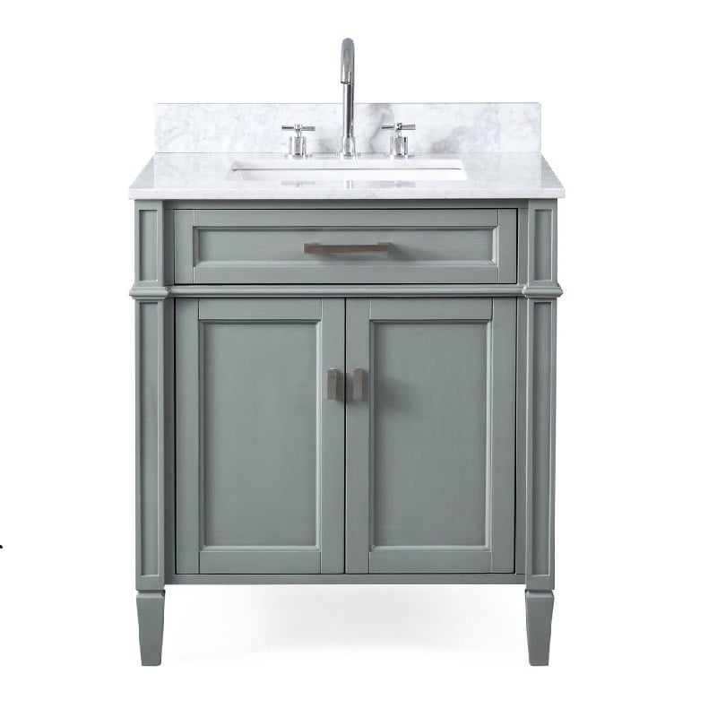 CHANS FURNITURE ZK-1808-V30CK 30 INCH TENNANT BRAND DURAND MODERN GRAY BATHROOM SINK VANITY