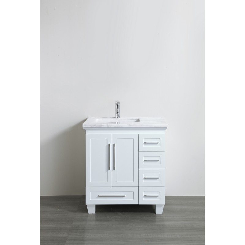 Eviva Evvn999 30wh Loon 30 Inch Long, Bathroom Vanity 30 Inches White