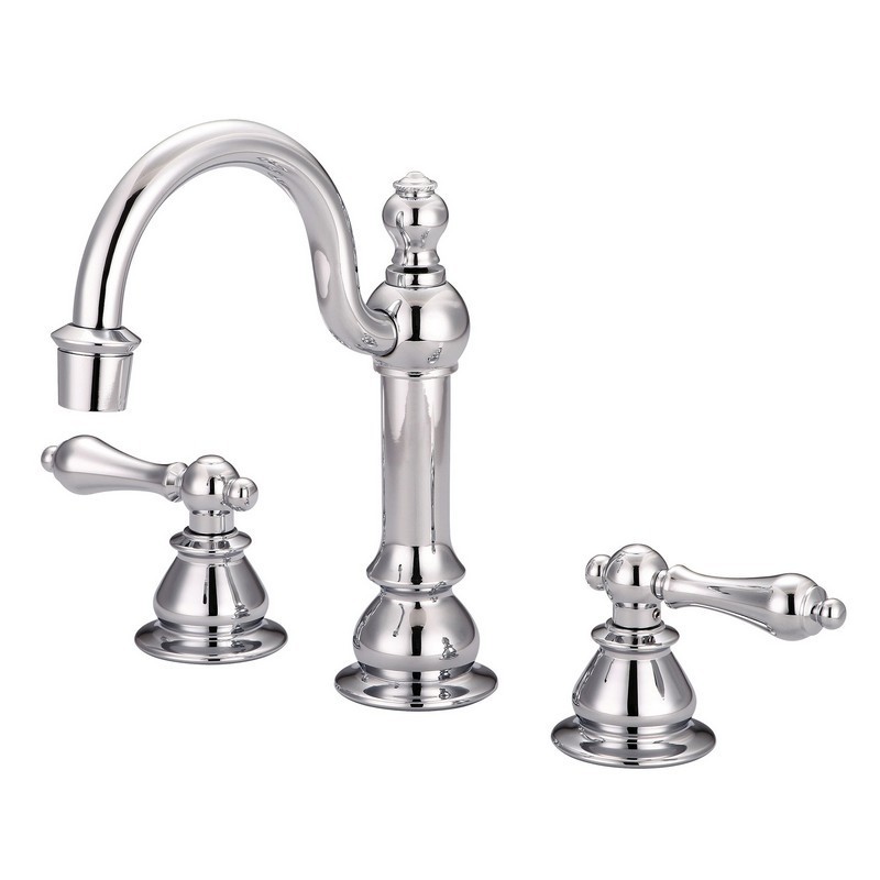 WATER-CREATION F2-0012-AL AMERICAN 20TH CENTURY CLASSIC WIDESPREAD LAVATORY FAUCETS WITH POP-UP DRAIN WITH METAL LEVER HANDLES