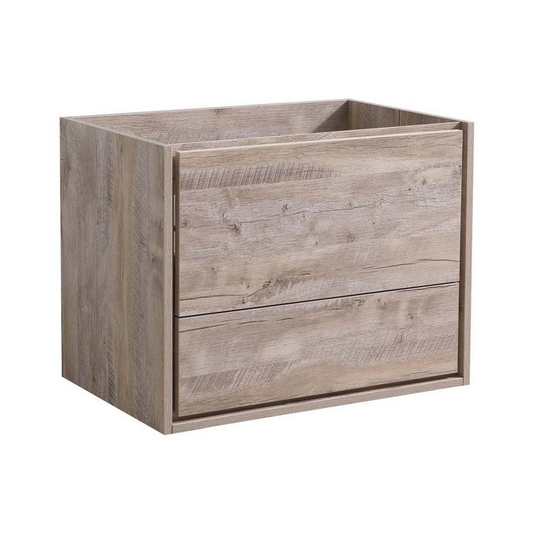 FRESCA FCB9230RNW CATANIA 30 INCH RUSTIC NATURAL WOOD WALL HUNG MODERN BATHROOM CABINET