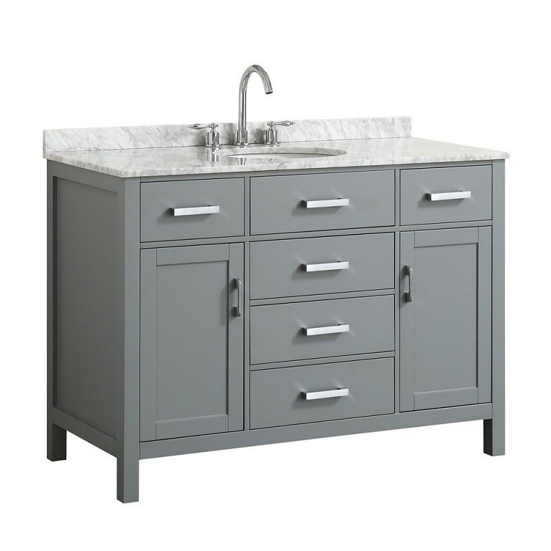 BELMONT DECOR BDV049SOVL HAMPTON 49 INCH SINGLE SINK VANITY WITH OVAL SINK