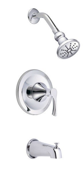 DANZE D502022T ANTIOCH TUB AND SHOWER TRIM KIT WITH DIVERTER ON SPOUT 2.0 GPM