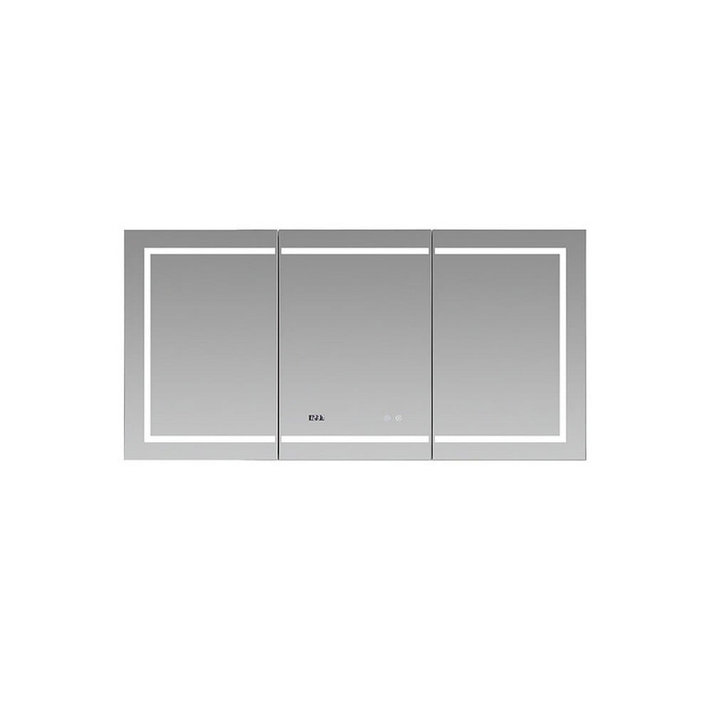 AQUADOM SR3-6030-N SIGNATURE ROYALE 60 X 30 INCH RECESSED OR SURFACE MOUNTED LED MIRROR MEDICINE CABINET