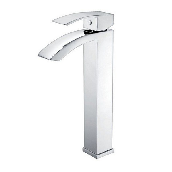 EVIVA EVFT428CH PURE VESSEL MOUNT SINGLE HOLE ONE HANDLE BATHROOM FAUCET IN CHROME