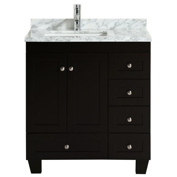 Eviva Evvn30 30x18es Happy 30 Inch X, 30 Inch White Bathroom Vanity With Top And Drawers