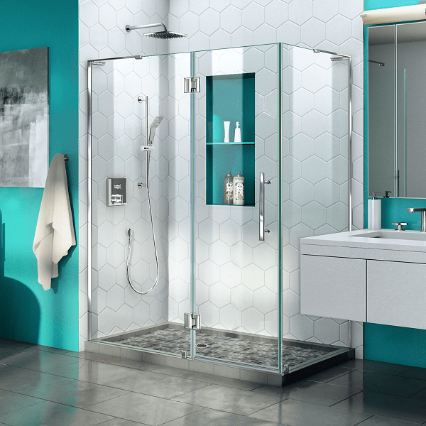 DREAMLINE SHEN-1434520 QUATRA PLUS 34 X 52 X 72 FRAMELESS HINGED SHOWER ENCLOSURE