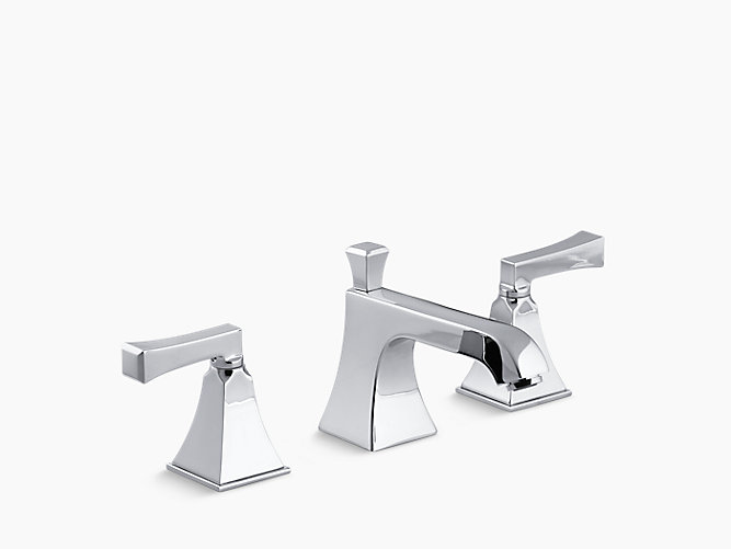 KOHLER K-454-4V MEMOIRS WIDESPREAD BATHROOM FAUCET WITH ULTRA-GLIDE VALVE TECHNOLOGY - FREE METAL POP-UP DRAIN ASSEMBLY WITH PURCHASE