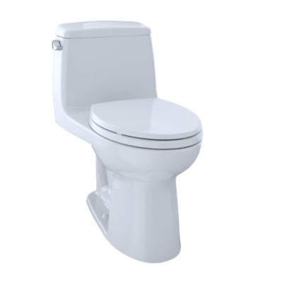TOTO MS854114EG#01 COTTON ECO ULTRAMAX ONE PIECE ELONGATED 1.28 GPF TOILET WITH E-MAX FLUSH SYSTEM AND CeFiONtect- SOFTCLOSE SEAT INCLUDED