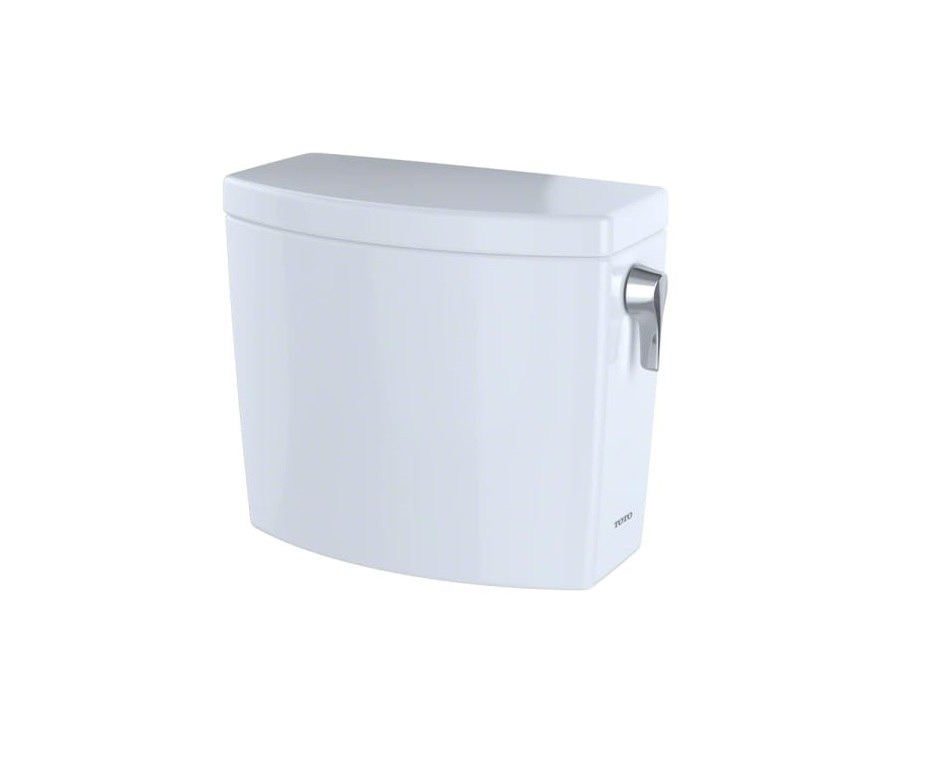 TOTO ST453UR#01 DRAKE II 1.0 GPF TOILET TANK ONLY WITH RIGHT HAND TRIP LEVER AND COVER IN COTTON FINISH
