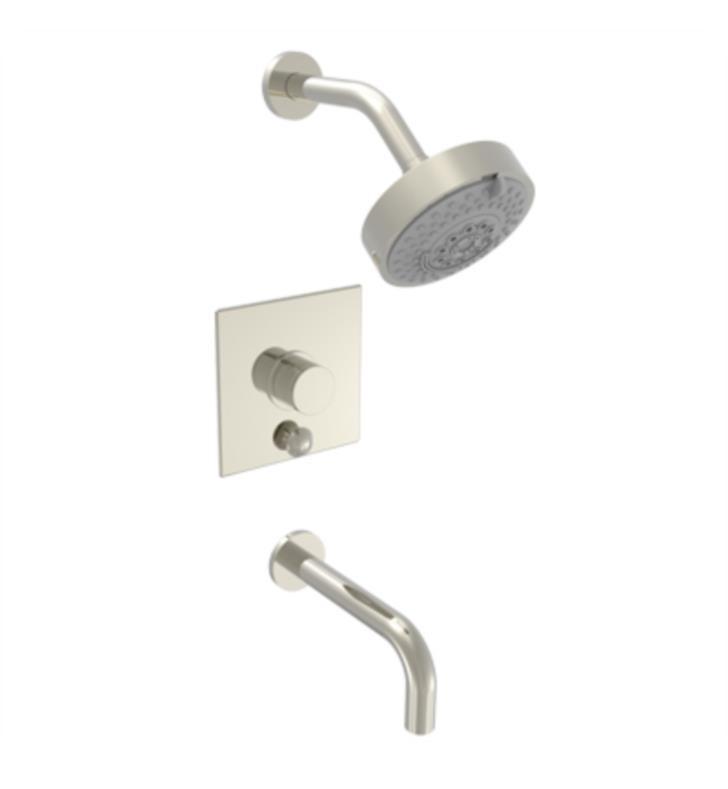 PHYLRICH 230S-26 BASIC II WALL MOUNT PRESSURE BALANCE TUB AND SHOWER SET WITH KNURLED HANDLE