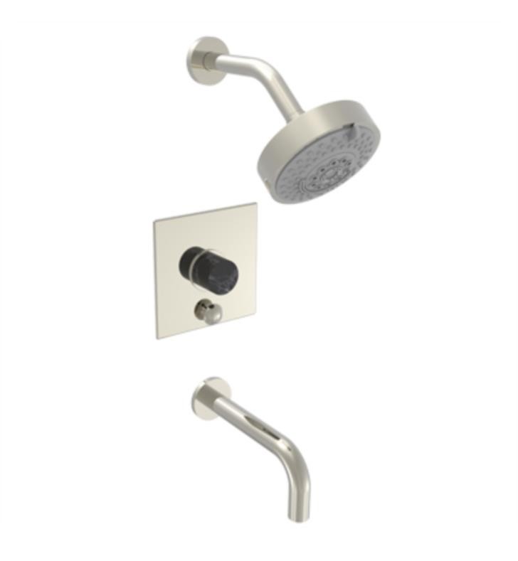 PHYLRICH 230S-28-032 BASIC II WALL MOUNT PRESSURE BALANCE TUB AND SHOWER SET WITH SOAP STONE KNOB HANDLE