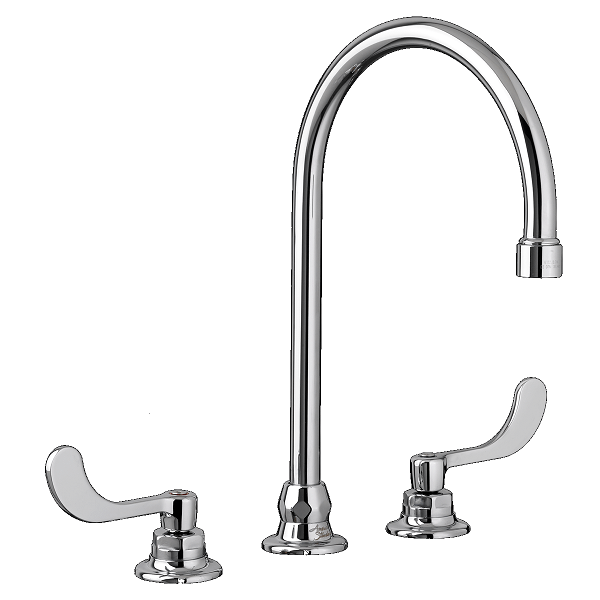 AMERICAN STANDARD 6540.174.002 MONTERREY 2-HANDLE WIDESPREAD LAVATORY FAUCET WITH 5 INCH RIGID/SWIVEL GOOSENECK SPOUT IN POLISHED CHROME, 0.35 GPM