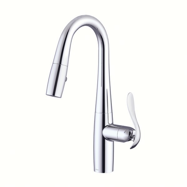DANZE D150511 SELENE SINGLE HANDLE PULL-DOWN PREP FAUCET WITH SNAPBACK AND DOCKFORCE, 1.75 GPM