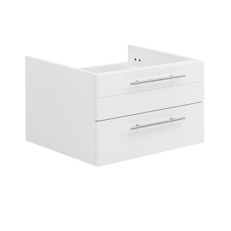 FRESCA FCB6124WH-UNS LUCERA 24 INCH WHITE WALL HUNG UNDERMOUNT SINK MODERN BATHROOM CABINET