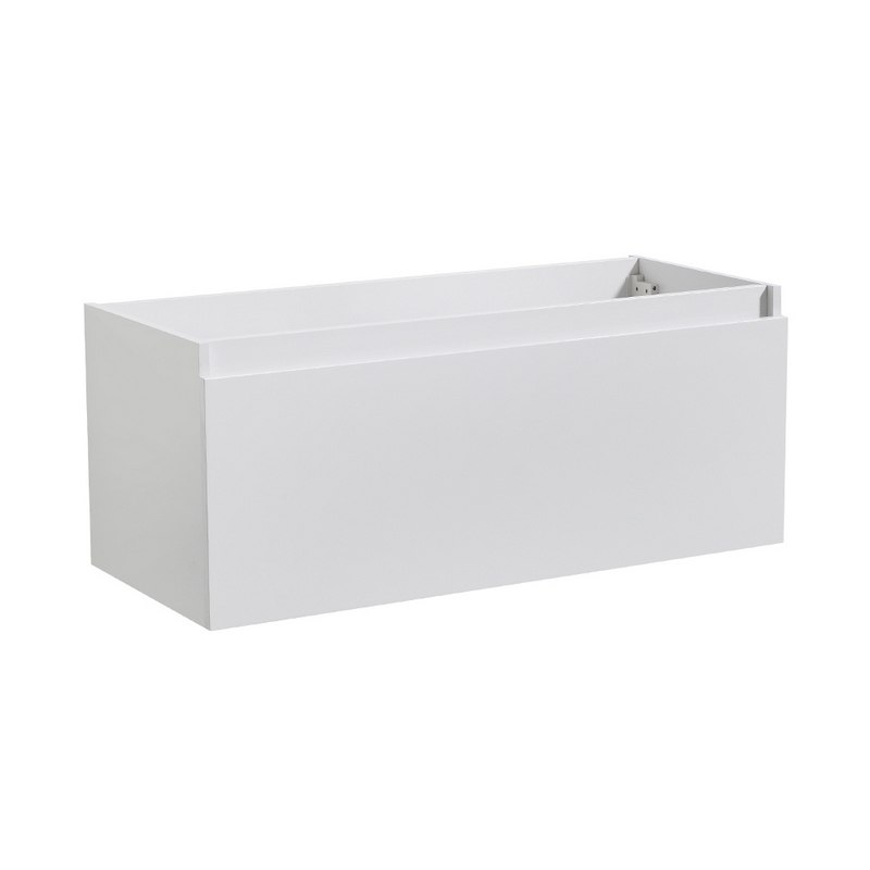 FRESCA FCB8011WH MEZZO 48 INCH WHITE WALL HUNG MODERN BATHROOM CABINET