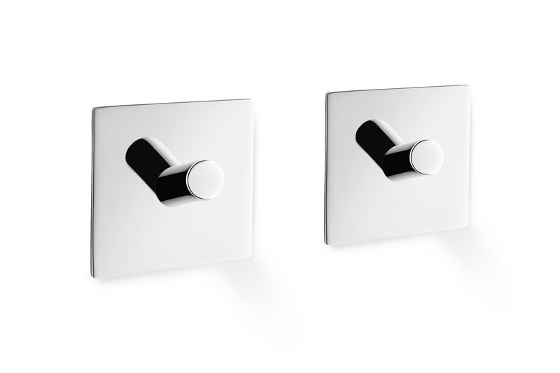 ICO Z40331 DUPLO TOWEL HOOK, SQUARE, SELF-ADHESIVE, SET OF 2 IN CHROME