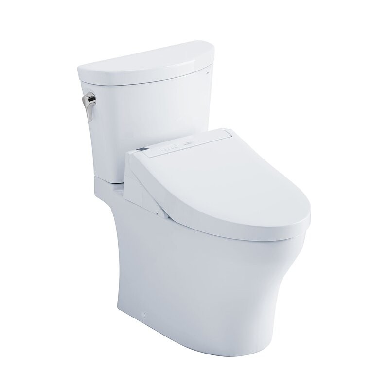TOTO MW4483084CEMFG#01 WASHLET 0.8 GPF FLOOR MOUNTED ELONGATED TWO-PIECE TOILET WITH SEAT - WHITE