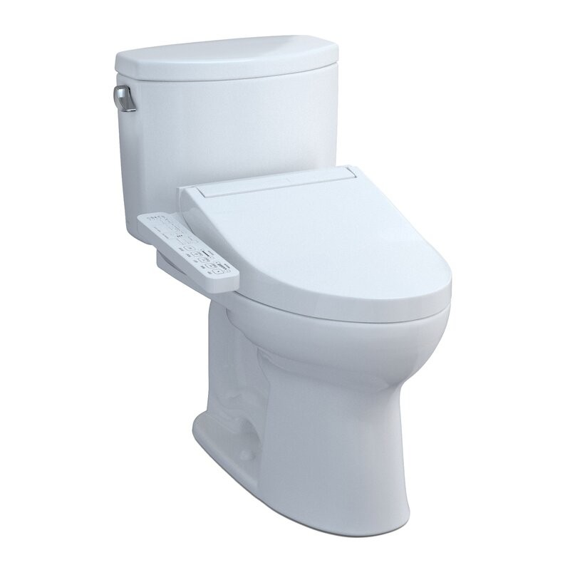 TOTO MW4543074CEFG#01 DRAKE 1.28 GPF FLOOR MOUNTED ELONGATED TWO-PIECE TOILET WITH SEAT - WHITE