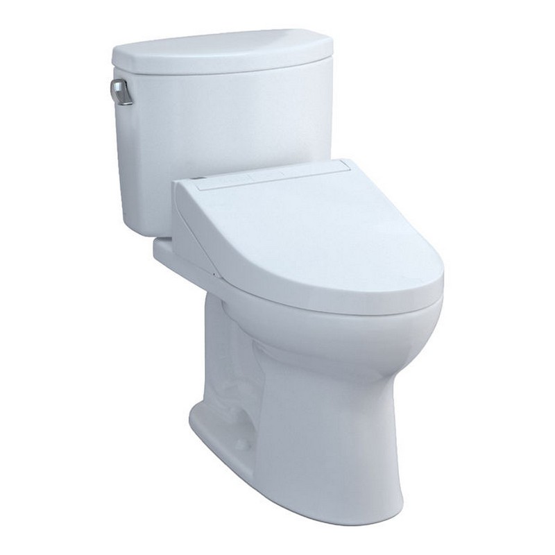 TOTO MW4543084CEFG#01 WASHLET 1.28 GPF FLOOR MOUNTED ELONGATED TWO-PIECE TOILET WITH SEAT - WHITE