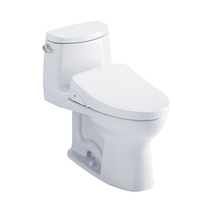 TOTO MW6043046CEF#01 WASHLET 1.28 GPF FLOOR MOUNTED ELONGATED ONE-PIECE TOILET WITH SEAT