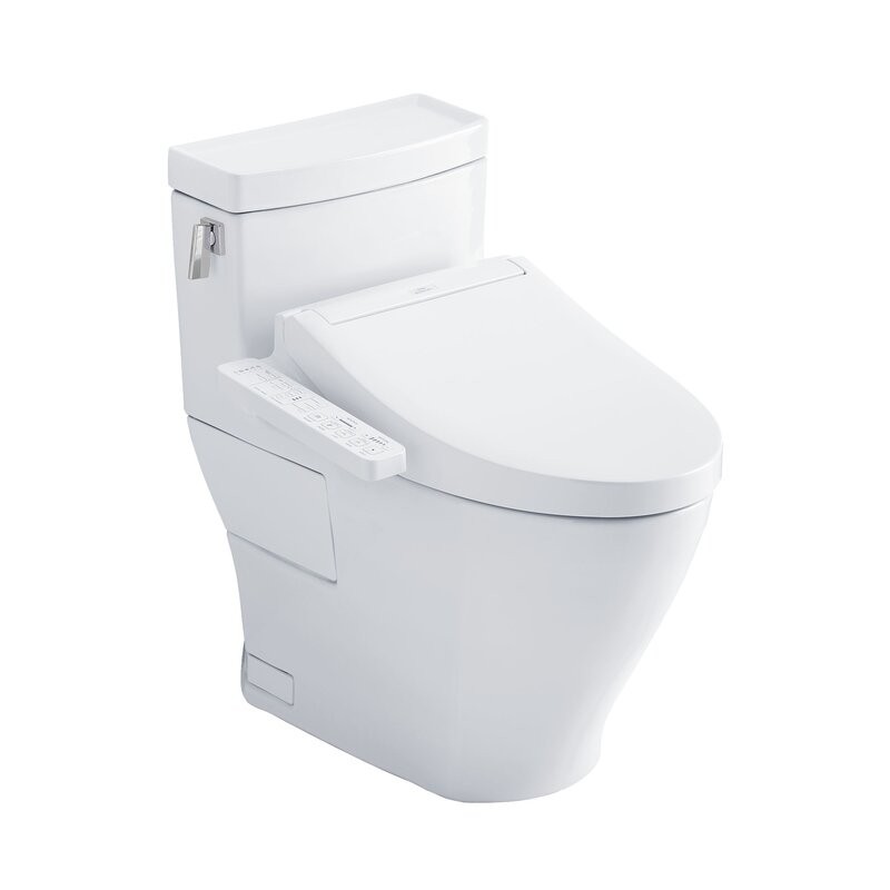 TOTO MW6243074CEFG#01 WASHLET 1.28 GPF FLOOR MOUNTED ELONGATED ONE-PIECE TOILET WITH SEAT - WHITE